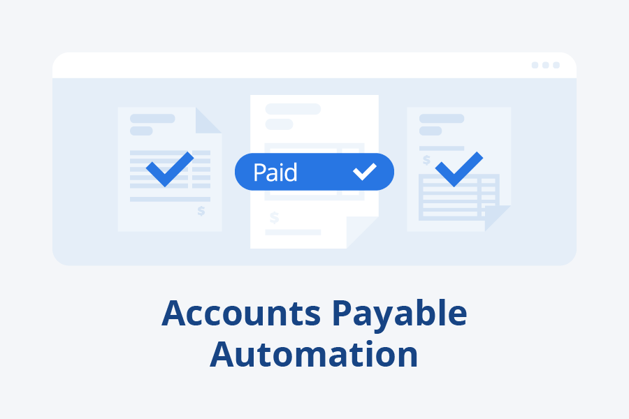 blue banner with accounts payable automation text