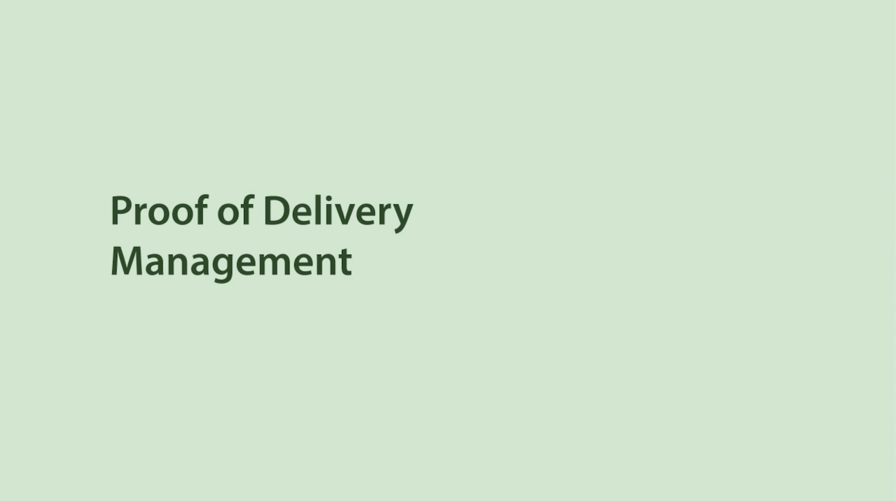 Green box with the text Octacom's proof of delivery