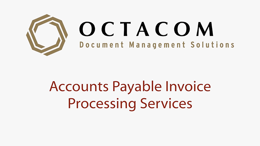 Octacom logo text and the words Accoutns Payable Invoice Processing Services