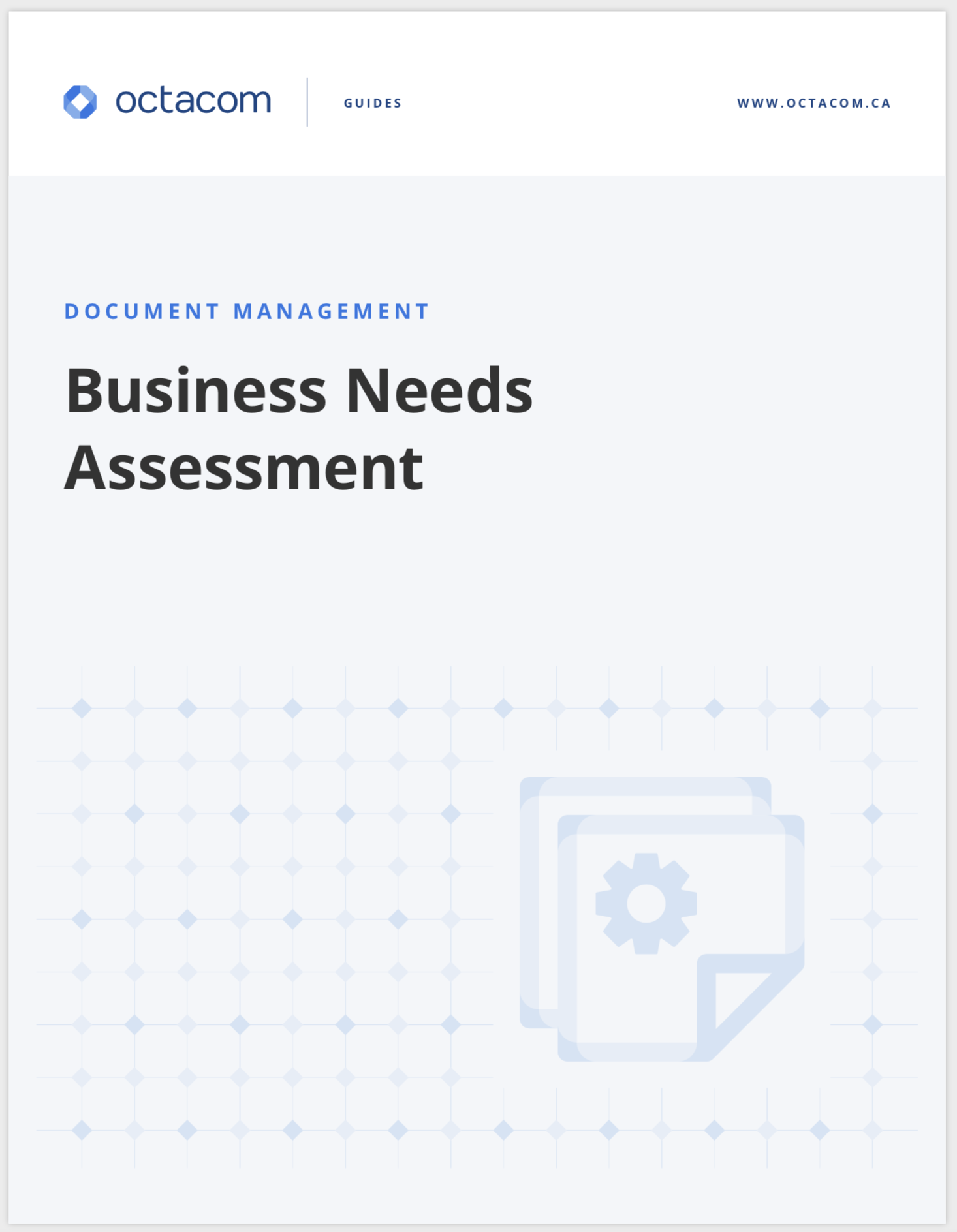 Document Management Business Needs Assessment booklet