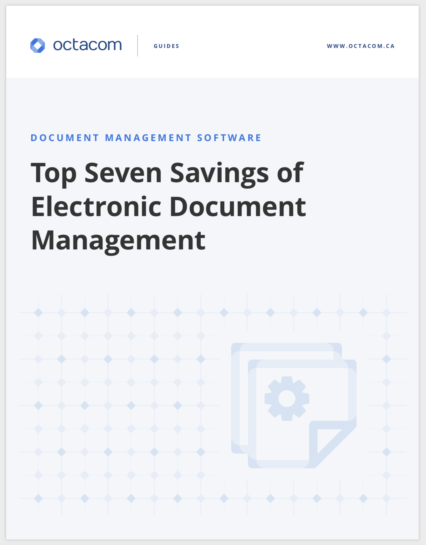 Top Seven Savings of Electronic Document Management booklet